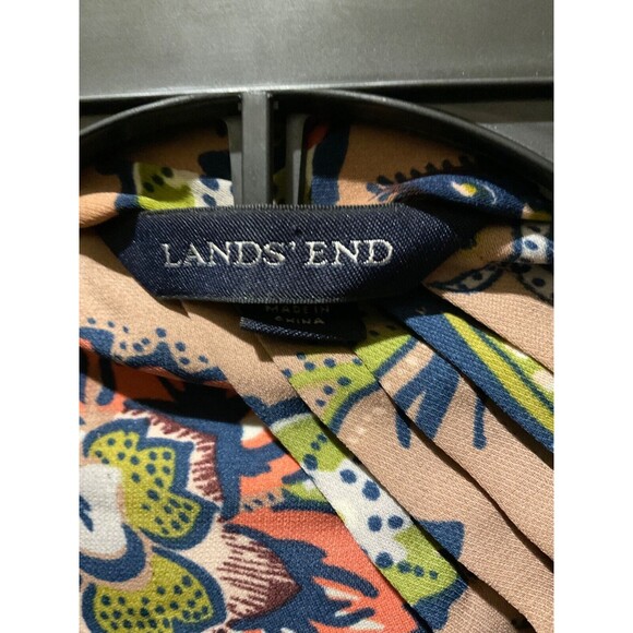 Lands End Top Womens Size 18 Floral Botanical Boho Blouse Size 18 - Picture 2 of 7